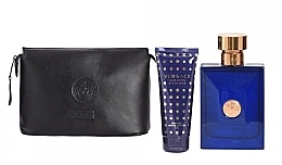 Fragrances, Perfumes, Cosmetics Versace Pour Homme Dylan Blue - Set (edt/100ml + sh/gel/100ml + pouch)