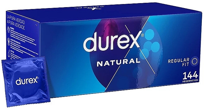 Classic Latex Condoms with Silicone Lubricant, 144 pcs. - Durex Classic Regular Fit — photo N1