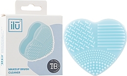 Brush Cleaner "Heart", light blue - Ilu Brush Cleaner Blue — photo N5