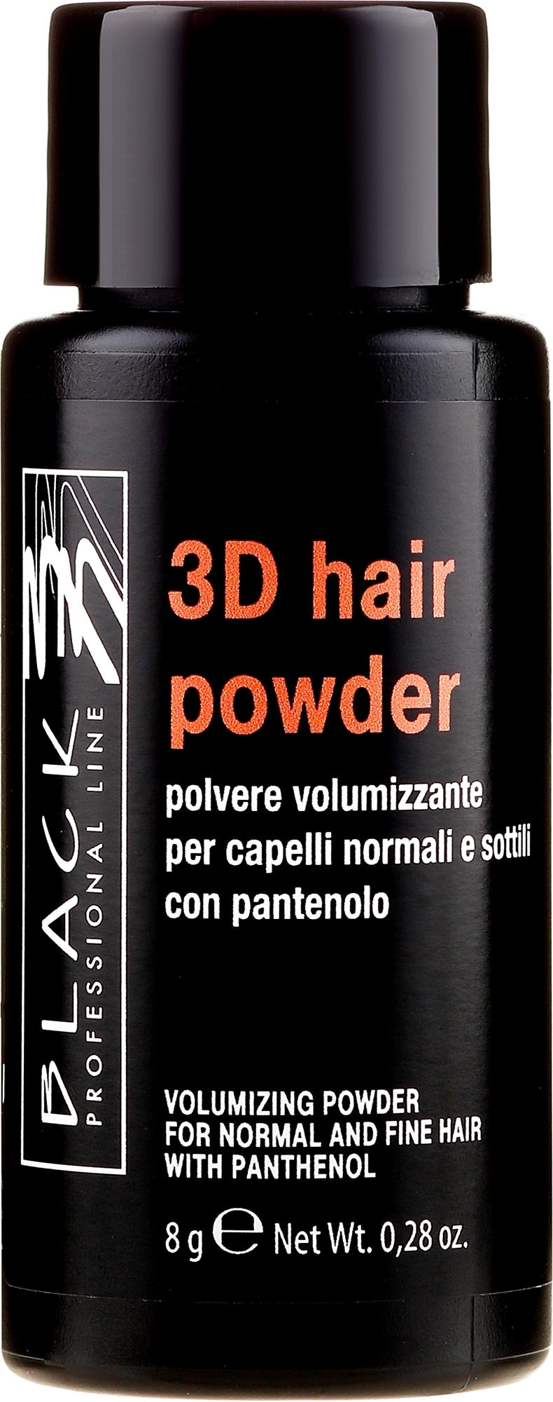 Volume Hair Powder - Black Professional Line 3D Hair Powder — photo 8 g