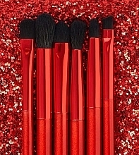 Makeup Brush Set, 6 pcs + makeup bag - BH Cosmetics Drop Dead Gorgeous Killer Queen Eye Brush Set — photo N2