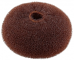 Hair Bun, round, brown, 110 mm - Lussoni Hair Bun Ring Brown — photo N1