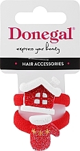 Hair Ties FA-5739, 2 pcs., red, house and mitten - Donegal — photo N1