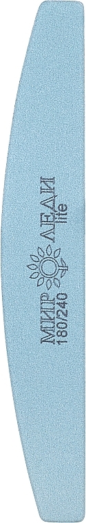 Thin Nail File "Dome", 180/240, light blue - Mir Ledy Premium — photo N9