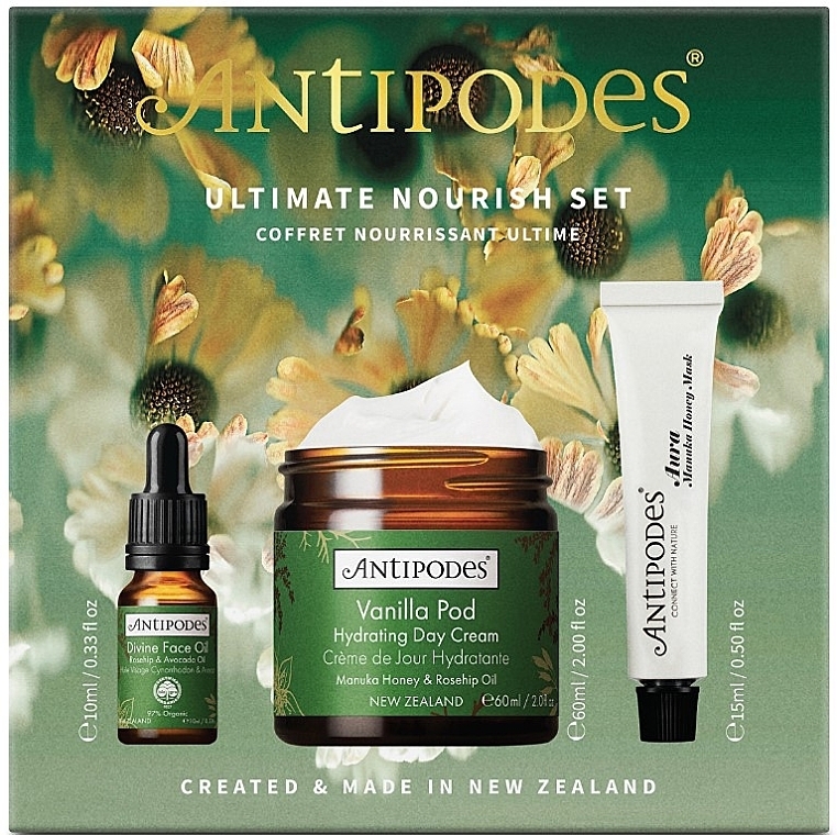 Set - Antipodes Ultimate Nourish Set (f/oil/10ml + f/cr/60ml + f/mask/15ml) — photo N1