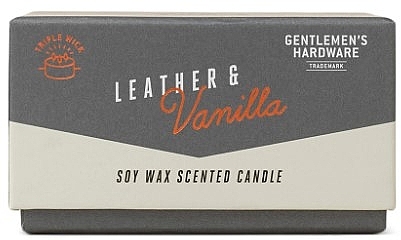 Scented Candle, 3 wicks - Gentleme's Hardware Soy Wax Candle 587 Leather & Vanilla — photo N7