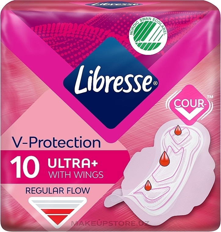 Sanitary Pads, 3 mm, 10 pcs - Libresse Ultra Thin Normal Soft — photo N1