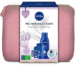 Fragrances, Perfumes, Cosmetics Set, 6 products - Nivea Hydrated And Soft Skin Bag