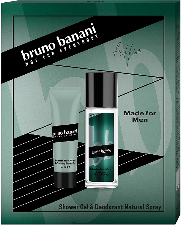 Bruno Banani Made For Men - Set (deo/75ml + sh/gel/50ml) — photo N1