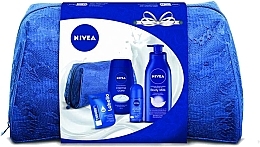 Fragrances, Perfumes, Cosmetics Set - NIVEA Nourishing Kit(b/milk/400ml + sh/cr/250ml + deo/50ml + balm/4.8g + bag)