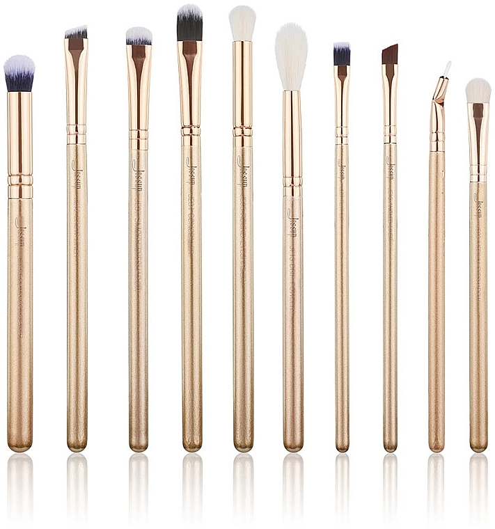 Makeup Brush Set, T412, 10pcs - Jessup — photo N1