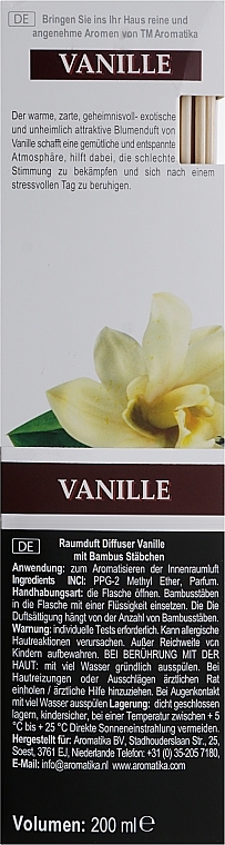 Aromadiffuser 'Vanilla' - Aromatica — photo N3