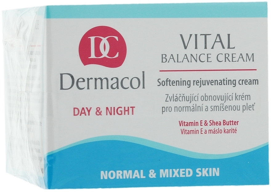 Softening Rejuvenating Cream for Normal & Combimation Skin - Dermacol Face Care Vital Balance — photo N1