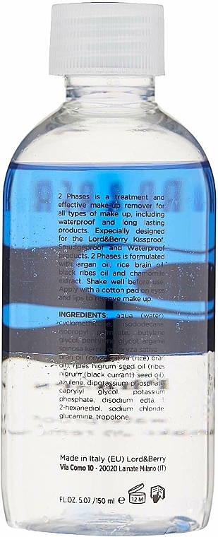 Biphase Makeup Remover - Lord & Berry 2 Phases Waterproof Make Up Remover — photo N2