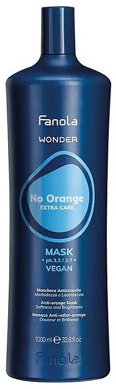 Copper and Orange Shades Neutralizing Mask - Fanola Wonder No Orange Extra Care Anti-Orange Mask — photo N1