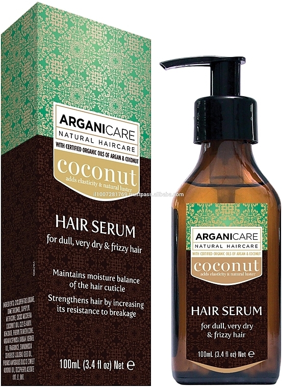 Coconut Oil Hair Serum - Arganicare Coconut Hair Serum For Dull, Very Dry & Frizzy Hair — photo N1