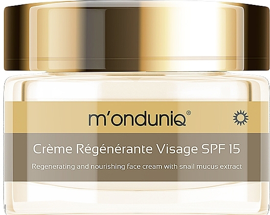 Regenerating Face Cream with Snails Secret Extract SPF 15  - M'onduniq Snails Secret Regenerating Face Gel With Snail Mucus Extract SPF 15 — photo N1