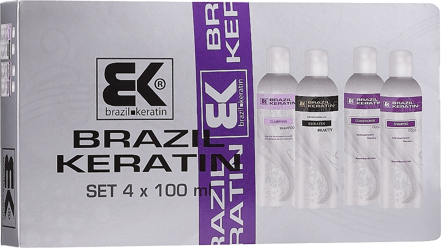 Set - Brazil Keratin Start Beauty (treatment/100ml + sh/2x100ml + cond/100ml) — photo N1