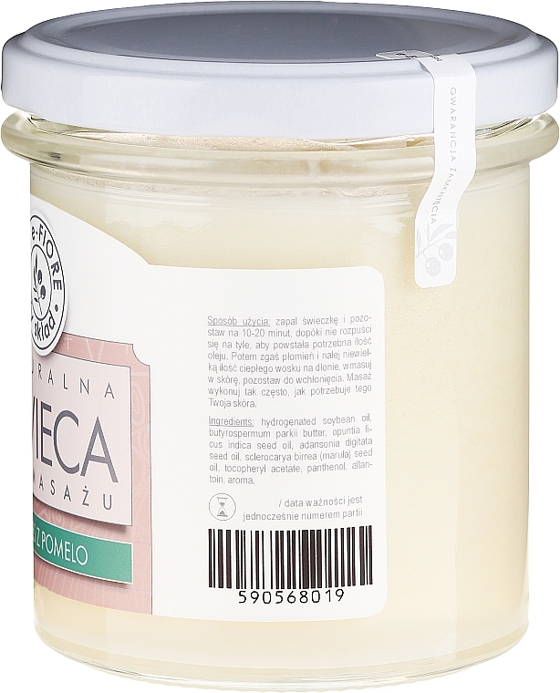 Massage Scented Candle "Aloe & Pomelo" - E-Fiore Massage Candle — photo N2