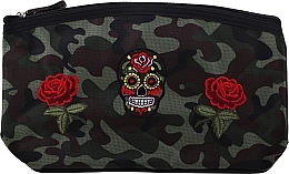 Makeup Bag "Camouflage", 95900, rose & skull - Top Choice — photo N1