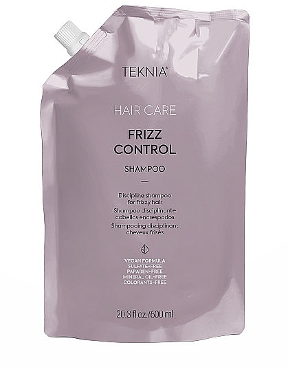 Sulfate-Free Disciplining Shampoo for Unruly & Curly Hair - Lakme Teknia Frizz Control Shampoo (refill) — photo N1
