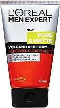 Fragrances, Perfumes, Cosmetics Face Cleansing Foam - L'Oreal Paris Men Expert Pure & Matte Volcano Red Foam