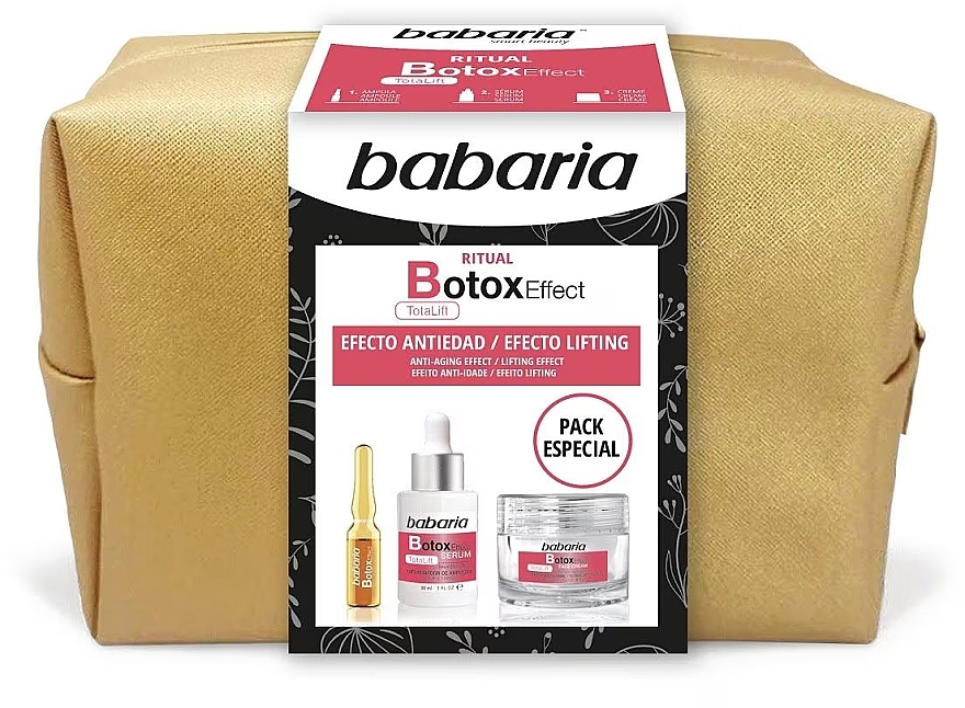 Set - Babaria Botox Effect Kit (cr/50ml+ser/30ml+ampole/2ml+pouch) — photo N1