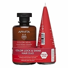 Fragrances, Perfumes, Cosmetics Set - Apivita Color Lock & Shine Hair Duo (sham/250ml+cond/150ml)