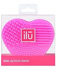 Brush Cleaner "Heart", fuchsia - Ilu Brush Cleaner Hot Pink — photo N2