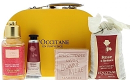 Fragrances, Perfumes, Cosmetics Set - L'Occitane (h/cr/10ml + sh/g/75ml + soap/100g + sachet/35g + pounch)