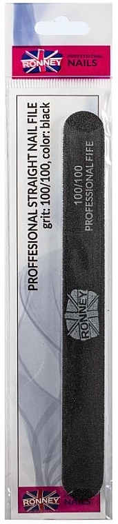 Nail File, 100/100, black, "RN 00285" - Ronney Professional — photo N1