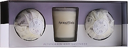 Set - AromaWorks Light Range Petitgrain & Lavender & Mini Aromabomb Gift Set (candle/10ml + 2xbomb/175g) — photo N1