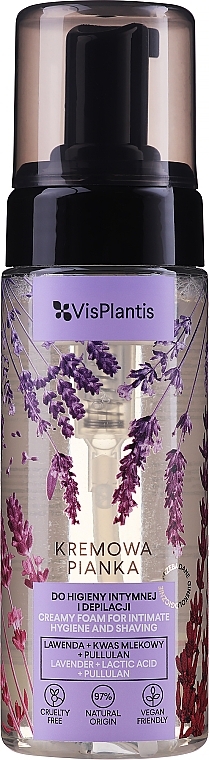 Intimate Wash Foam "Lavender & Lactic Acid" - Vis Plantis Intimate Hygiene Foam — photo N1
