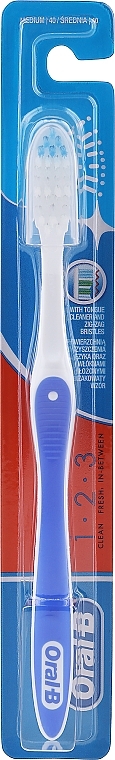 Medium Toothbrush 40, blue - Oral-B Clean Fresh Strong — photo N1