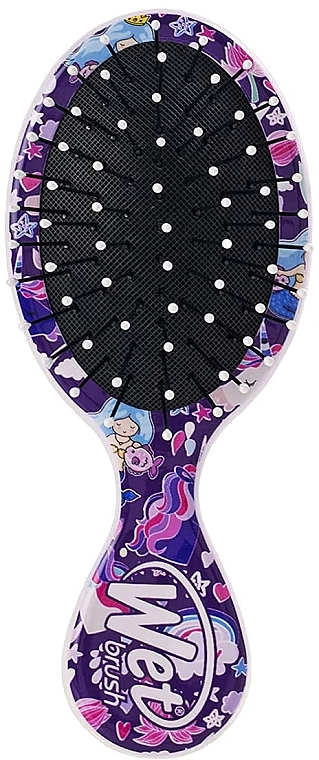 Hair Brush - Wet Brush Mini Detangler Happy Hair Mermaids & Unicorn — photo N2