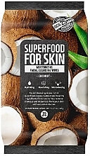 Fragrances, Perfumes, Cosmetics Facial Cleansing Wipes "Coconut" - Superfood For Skin Moisturizing Facial Cleansing Wipes Coconut