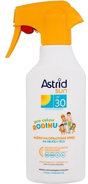 Moisturizing Sun Milk Spray SPF 30 - Astrid Sun Family Trigger Milk Spray SPF 30 — photo N1