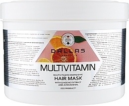 Energizing Hair Mask with Multivitamin Complex, Ginseng Extract & Avocado Oil - Dalas Cosmetics Multivitamin — photo N1