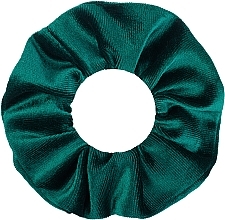 Velour Classic Hair Scrunchie, Emerald - MakeUp — photo N2