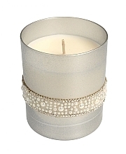 Fragrances, Perfumes, Cosmetics Decorative Candle, 8x9.5 cm, silver - Artman Crystal Opal Pearl