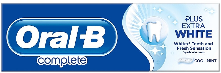 Toothpaste - Oral-B Complete Plus Extra White Cool Mint — photo N1