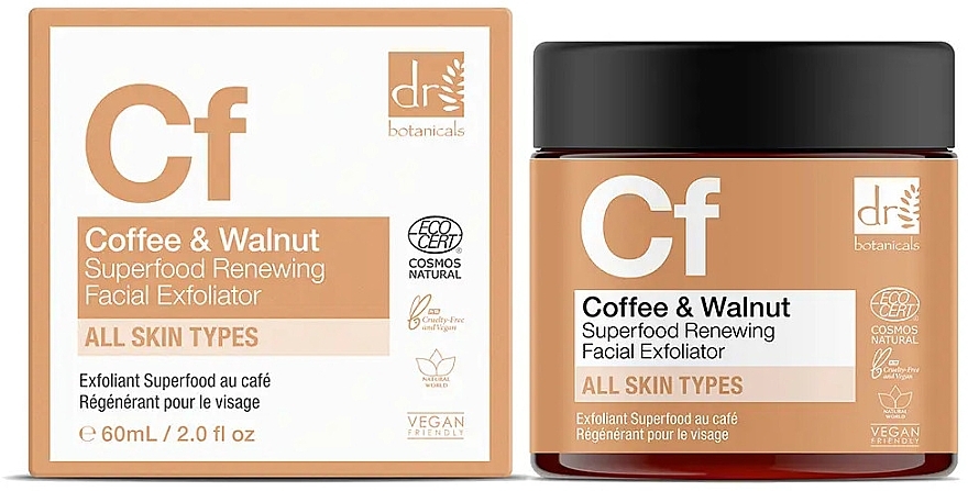 フェイス スクラブ - Dr. Botanicals Cf Coffee & Walnut Superfood Renewing Facial Exfoliator — photo N1