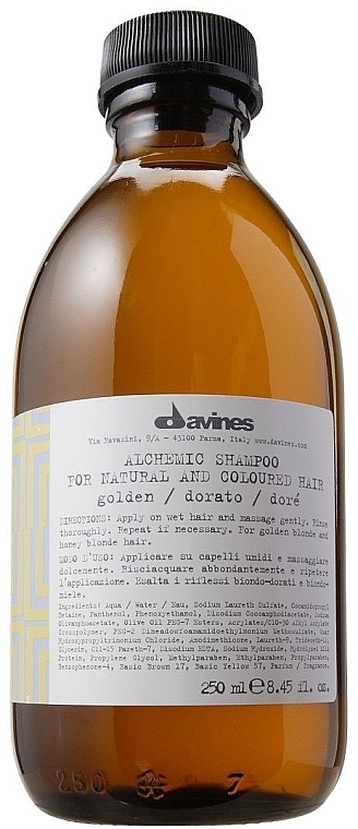 Shampoo for Natural & Colored Hair (golden) - Davines Alchemic Shampoo — photo N1