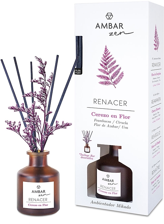 Cherry Blossom Reed Diffuser - Ambar Zen Mikado Renacer Cerezo en Flor — photo N1