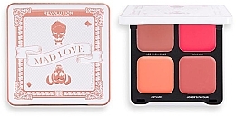 Fragrances, Perfumes, Cosmetics Cream Blush Palette - Makeup Revolution X Dc Mad Love Cream Blusher Quad