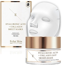 Fragrances, Perfumes, Cosmetics Set - Eclat Skin London Hyaluronic Acid & Collagen (f/cream/50ml + f/mask/3pcs)