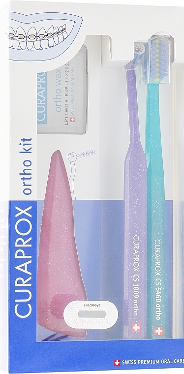 Ortho Kit - Curaprox (brush/1pcs + brushes 07,14,18/3pcs + UHS/1pcs + orthod/wax/1pcs + box) — photo N1