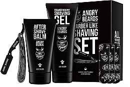 Fragrances, Perfumes, Cosmetics Set - Angry Beards Arber Like Shaving Set (ash/balm/150ml + ash/gel/250ml + accessories/1pc + patch/3pcs)