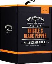Scottish Fine Soaps Men’s Grooming Thistle & Black Pepper - Set (edt/50ml + b/wash/75ml + ash/balm/75ml) — photo N1