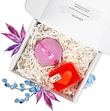 Fragrances, Perfumes, Cosmetics Gift Set "Color Heart" - Organique (soap/100g + bath/bomb/170g)